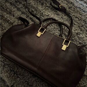 G.I.L.I Elegant Brown Leather Handbag